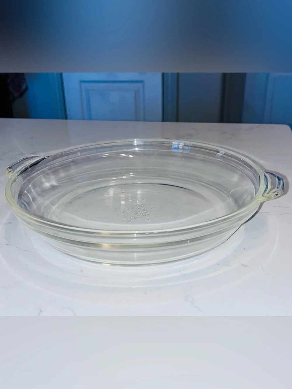 Vintage 1950’s Anchor Hocking Fire King Pie Dish Plate #461 with handles 9”
